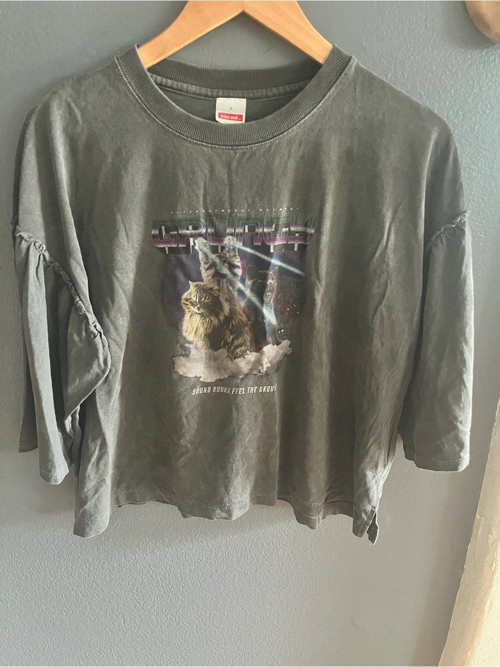 Niko and ... Gray Graphic Crewneck Tee